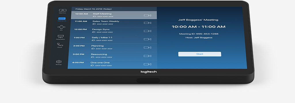 Logitech Zoom Rooms Tap Equipment